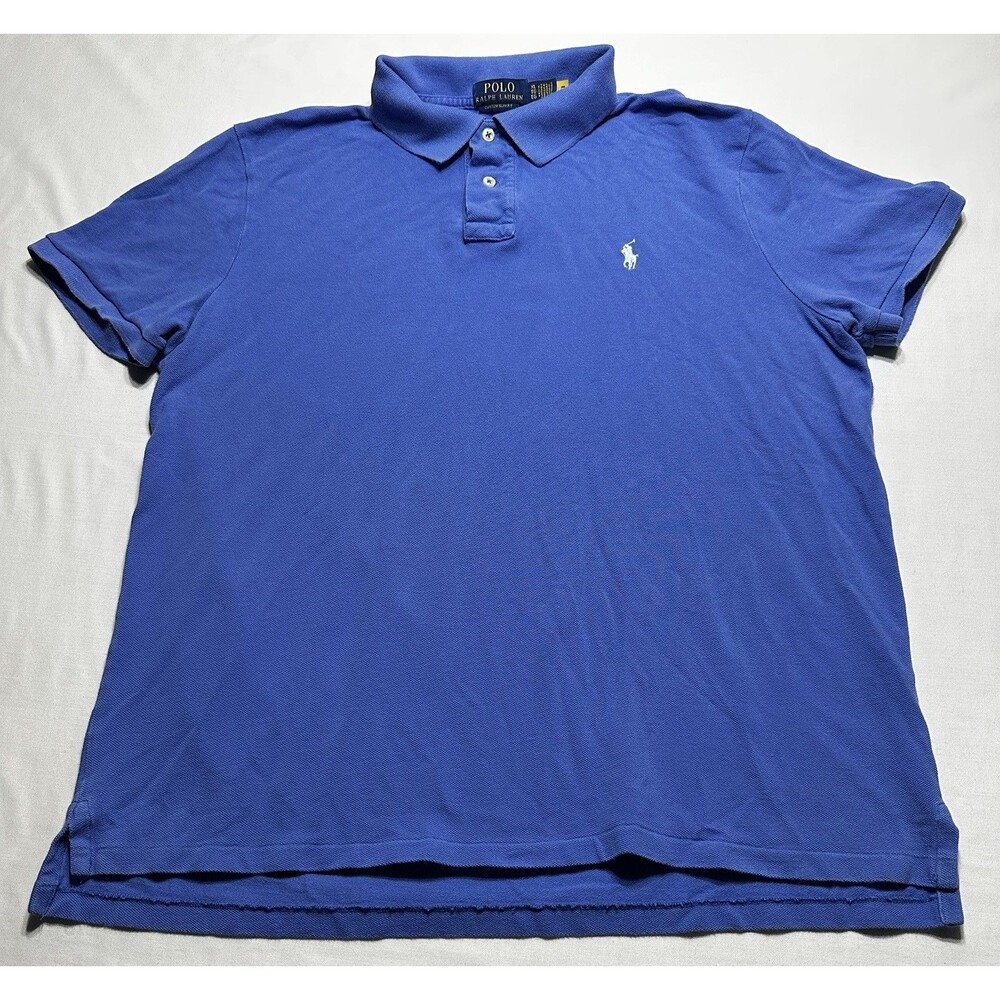 Polo Ralph Lauren Shirt Mens XL Custom Slim Fit Pony Casual Preppy *READ SPOT - Picture 1 of 8